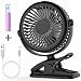 Produktbild Clip Mini Fan,Portable Desk Fan USB Cable Rechargeable Battery Cooling 360 Turnable Degree Personal Table Fan Heat Proof for Office Home Indoor Outdoor Desktop Baby Stroller Bed Room Car (Black)