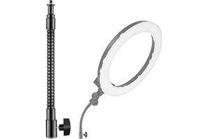 Neewer® 10"/25cm Metal Flexible Tube Arm for LED Video Lights, Ring Flash Light and Other Photography Accessories with 1/4" Screw Thread