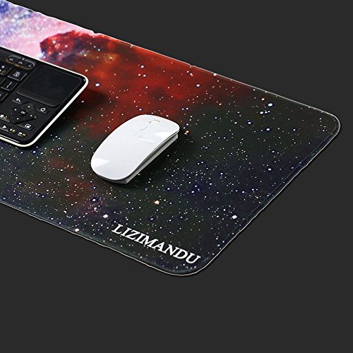 Lizimandu Alfombrilla de rat  n Gaming Extended Mundial Mapa Mousepad eu insmax XXL juego grande a prueba de agua alfombrilla de rat  n 2 mm de espesor 31 5  x11 8  coj  n de rat  n  Base de goma antideslizante con los bordes cosidos - Velocidad y Control  Gran Borde Negro 800 X 300 X 2 mm Cielo Estrellado Starry Sky 