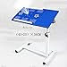 Produktbild Schreibtische HAIZHEN Höhe justierbarer Rollentisch Laptop-Notizbuch-Stand-Krankenhaus-Tabellen-Stand W/verschließbare Gießmaschinen Klapptisch (Farbe : Blau)