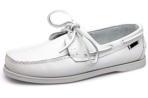 CLASSIC PINK Mocassini da Uomo in Pelle con Lacci e Lacci Scarpe Casual da Barca in Pelle Piatta