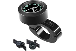 LSYDGN Fahrrad Uhr Lenker Digital, Wasserdicht Fahrrad Uhr Digital,Universal Motorrad Lenkerhalter Motorrad Uhr,Motorrad Fahrraduhr Deko,Schwarz.