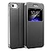 Price comparison product image doupi Deluxe FlipCover for iPhone 6 6S (4.7 inch) with viewing window Magnet FlipCase BookStyle Screen Protector Stand Protective Case, black