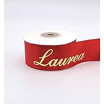 Nastro Doppio Raso Rosso Con Scritta Oro Laurea - 10 Mm X 25 Metri Per Cerimonie - Foto 10