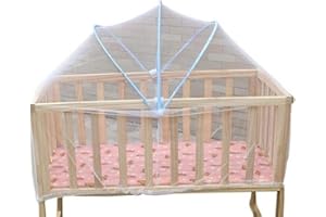 XINCHIUK Moskitonetz Universal Babybett Insektenschutz Himmelbett Hochwertig Moskitoschutz Feinmaschig Reißfest Fliegennetz Geschlossen Gummizug Mückennetz Waschbar Engmaschig Schlafzimmer für Baby Mädchen