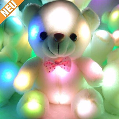 Preisvergleich Produktbild Zumberg Plüsch, Bär / Teddybär / LED, Plüschtier / Einschlafhilfe, Trösterchen / 23cm groß / Ideales Mitbringsel / Super Ostergeschenk, / 100% Zufriedeheitsgarantie und garantiert schneller Versand