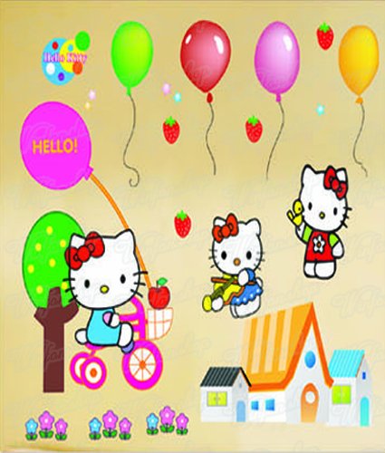 Wandaufkleber Wandtattoo Wandsticker Hello Kitty Kind Kinderzimmer WAK-027