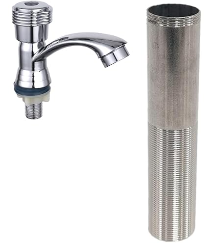 Weirun Kraan met borgmoer en sluitringen 6 inch extra lengte schacht moeren kraan kraan verlenging schroefdraad pijp montage hardware deel 15 cm Weirun Kraan met borgmoer en sluitringen 6 inch extra lengte schacht moeren kraan kraan verlenging schroefdraad pijp montage hardware deel 15 cm