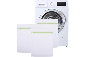 MOORLE Wäschenetz für Waschmaschine 3 Stück Wäschenetz 40 x 50 cm, Wäschesack mit Reißverschluss, Mesh Wäschesack, Wiederverwendbar Wäschebeutel, Waschmaschine Netzbeutel für Hemden, Jeans, Pullover