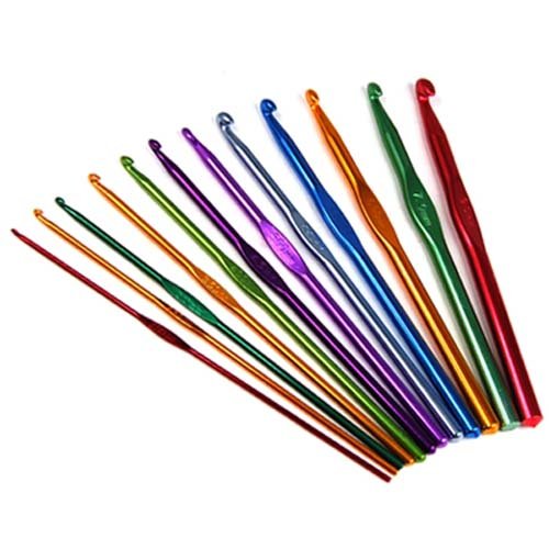 TRIXES 12-teiliges Set aus robusten farbigen Strick- und Häkelnadeln - 2