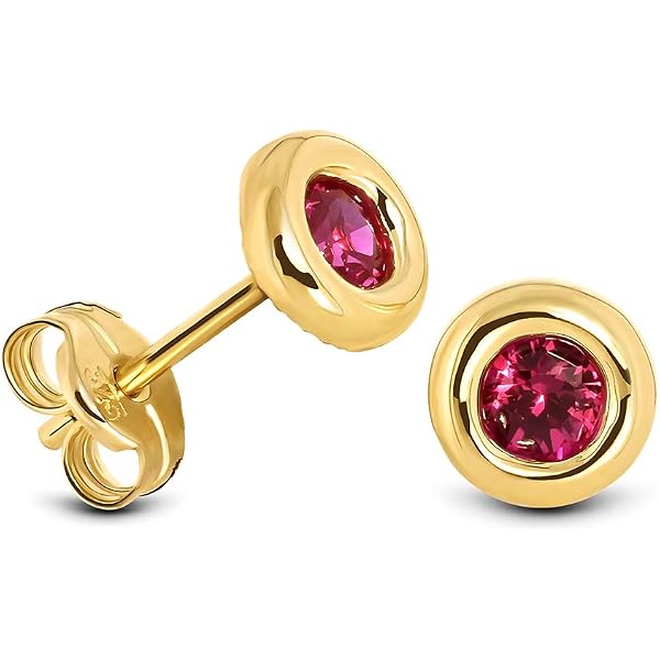 NKlaus Single Ohrstecker Echt Gold 333er 5,5mm Cubic Zirkonia Damen Herren 0 ,81g 3753