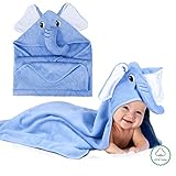 toalla bebe capucha con orejas LINDO DISEÑO DE ELEFANTE - El diseño de una toalla de baño para bebés con una linda cara de elefante de dos ojos encantadores y unas graciosas orejas grandes. Es un regalo perfecto para el baby shower y los padres se enamorarán de esta fascinante toalla con capucha de elefante. Se puede usar como toalla de baño, pijamas, mantas, ropa de casa o camisa fresca.