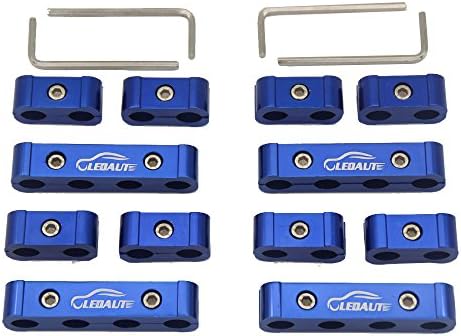 Maiku 12pc Blue Spark Plug Wire Separator Divider 8mm 9mm 10mm For Racing Car