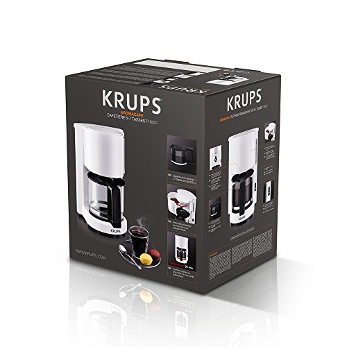 Krups F1830110 Kaffeemaschine Aroma 6 Tassen weiß/schwarz 24,6 x 19,40 x 27,8 cm - 6