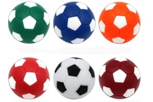 Okany Table Soccer Foosballs Game Replacements 32mm/1.26 In Mini Football Balls Multicolor, Set of 6