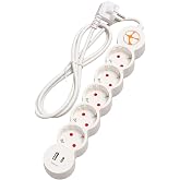 Tun&ccedil;matik Powerstrip 5 Plus Beşli Type-C + Usb Anahtarlı Grup Priz 5M