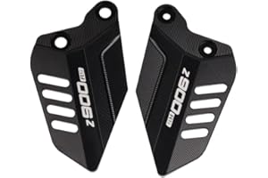 HEIGOAL Repose-pieds en alliage d'aluminium CNC pour moto, ensemble arrière de plaques de talon, protecteur pour Z900RS Z900 RS 2017-2020 (Noir)