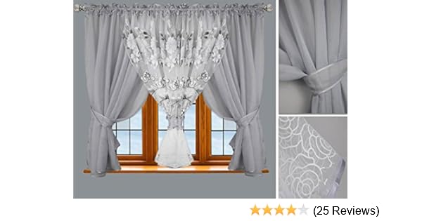 Huis Fertiggardine Lb 11 Gardine Voile Fenstergardine Gipure 150x400 Cm Wohnzimmer Luxclusif Com