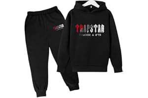 LIAOPUFUS Garçon Sport Jogging Trapstar Set Imprimé 2 Pièces Sweat à Capuche Ett Pantalons Vêtements Pour Enfants Unisexe