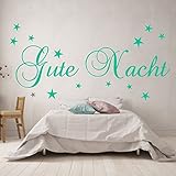 WANDTATTOO Gute Nacht Spruch Wanddekoration Schlafzimmer Kinderzimmer Größenauswahl