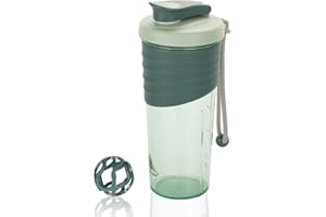 OUOUMUF Protein Shaker,shaker für proteinshakes- für super cremige Fitness Eiweiß Shakes,shaker proteinshaker 700ml - Langlebiger, Auslaufsicherer, Geruchsneutraler Shake Becher BPA-frei(Blue)