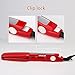 Hair Flat Iron Professional Hair Straighteners Fast Heating 60 Seconds to 230 Degree Wide Nano Titanium Plate LCD Display Temperature Control Red Fairywill