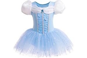 Lito Angels Princess Ballerina Costume for Kids Girls, Fancy Ballet Tutu Dress Dance Wear Leotard with Skirt, Age 18 months to 8 Years
