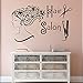 Produktbild Vinyl Art Removable Poster Beauty Salon Friseursalon Mode Mädchen Frau Haarschnitt Schere Haar kleid Dekoration 57X92 CM
