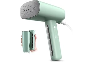 HOMEASY Défroisseur Vapeur Portable, Défroisseur de Voyage 800W 110ML, Garment Steamer Léger Chauffage Rapide pour Éliminer Plis de Tissu Facilement, Vert Menthe