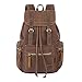 Produktbild Vintage Rucksack Schulranzen aus Canvas Retro Schulrucksack Sports Rucksack Uni Rucksack für Outdoor Schule Campus Damen Herren Schwarz von FakeFace