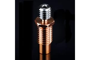 POLISI3D Aggiornamento tutto in metallo BiMetal Heatbreak Titanio Rame Bi Metal Gola Compatibile con 1,75 MM Vulcano V6 Riscaldatore Block Hotend, Titan Aero Estrusore Prusa i3 MK3S Stampante 3D