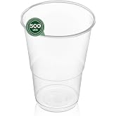 Maxi Products - 500 Reusable Plastic Cups - 330 cc - Recyclable Cups - High Resistance - Unbreakable Cups - Celebrations - Co