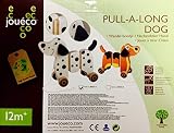 Jouéco 80025 Holz Nachziehtier Ziehspielzeug Hund in der Farbe schwarz weiß black white - 