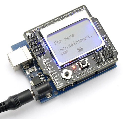 Preisvergleich Produktbild SainSmart Graphik LCD4884 Schild Für Arduino UNO MEGA Duemilanove