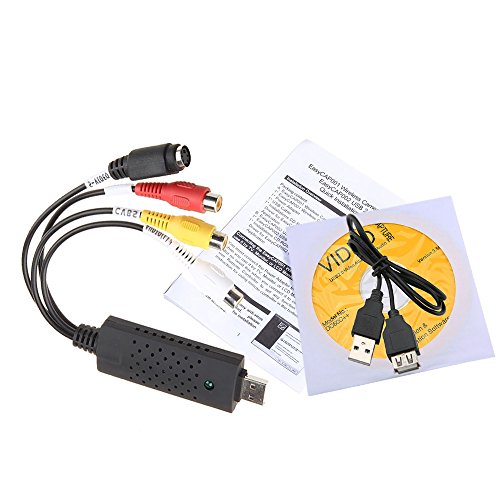 ranipobo DVD DVR Chip Video Capture USB 2.0 Konverter Adapter Kabel mit Stereo Audio HDTV VHS DVD RCA S-Video Eingang für PC Laptop - 6