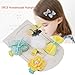 Produktbild Niedlich Bogen Haarspangen Haar Clip Haarnadel Kopfbedeckungen Mode-Haar-Schmuck-Accessoires für Mädchen Kind Kleinkinder Kinder Frauen Zubehör 5 PSC (yellow)
