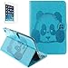 Produktbild Apple iPad mini 4(2015)Neu Design Hülle mit Panzerglas,ISENPENK Original Flip Bookstyle samrt cover Wasserdicht Shockproof Anti Slip Protection Stoßfest Leather Case mit Standfunktion,3D Panda Muster Pattern Wallet Case mit Intern Karte Schlitz,Outdoor Stoßdämpfend Smart Case Sleep/Wake Funktion Luxus Wallet Tasche Schutzhülle Leathertasche für Apple iPad mini 4(2015) 7.9Zoll[blau]+Panzerglas/Schutzfoile/Scutzglas