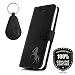 Produktbild MICROSOFT NOKIA 6 - Pferd - Premium Ledertasche Schutzhülle Wallet Case aus Echtesleder mit Kreditkarten / Notizen Fachern Farbe Schwarz von Surazo® Nubuk Kollektion Microsoft NOKIA 6