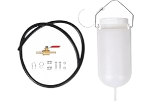 Ronyme Réservoir de Carburant auxiliaire, Outils de Moto 1L avec échelle avec Tuyau de Carburant, Stockage de Carburant Professionnel Robuste et Portable