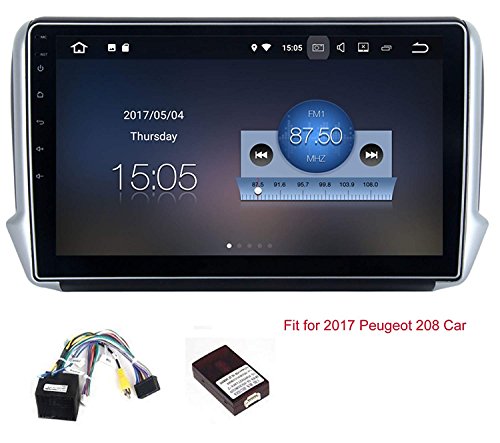 RoverOne Android 7.1 Système GPS de Navigation GPS pour Peugeot 208 2008 avec Autoradio Radio Stéréo Bluetooth Miroir Lien Quad Core Système Multimédia