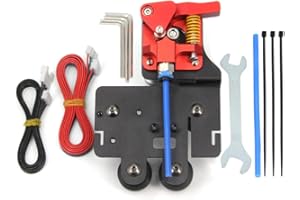 Zeberoxyz Upgrade Direct Drive Support Aluminum Plate with 4pcs Pulleys with Dual Gear Extruder with Stepper Motor Kit for Ender 5 Series (Plate+Extruder+Motor Kit)