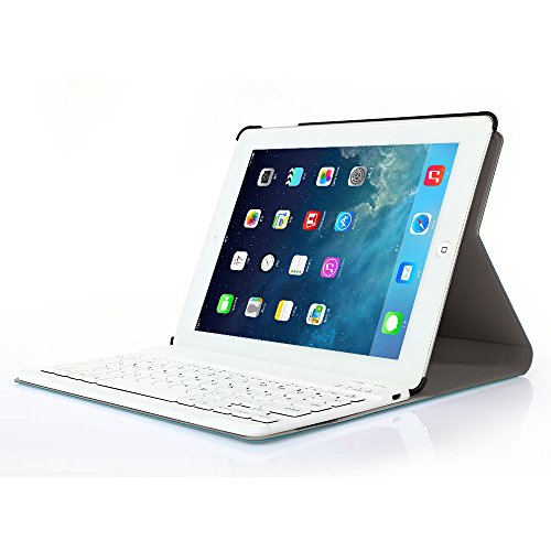 Besmall Ultra Slim Bluetooth Tastatur mit QWERTZ deutsches deutsches deutsches Tastaturlayout für iPad 2/3/4 Tastatur Schutz Hülle Tasche Keyboard Case(iPad 2/3/4,Blau)XLYP24E-OZ - 6