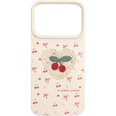 Lavderuar Cherry Loves Nakışlı Kawaii Kiraz Desenli Telefon Kılıfı &ndash; iPhone ile Uyumlu, Darbe Emici, Şık ve Dokulu Arka Kapak