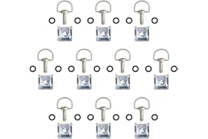 Oldbones Elementi di fissaggio per moto da gara a sgancio rapido, tipo C, 19 mm, argento opaco, confezione da 10