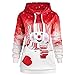 Produktbild Berimaterry Damen Hoodie Weihnachten Känguru Tasche Cartoon Schneemann Print Sweatshirt Langarmshirt Tops Kapuzenpullover