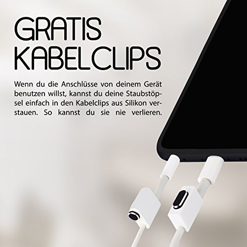 Staubschutz StÃ¶psel Smartphone by innoGadgets | Staubstecker, Schutz fÃ¼r Android Micro-USB Anschluss - Samsung Galaxy u.v.m. | Aluminium StaubstÃ¶psel [alle Farben] + GRATIS Silikon-Clip | Gold