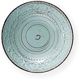 Brandani 55975 piatto fondo turchese Serendipity stoneware diametro cm 20