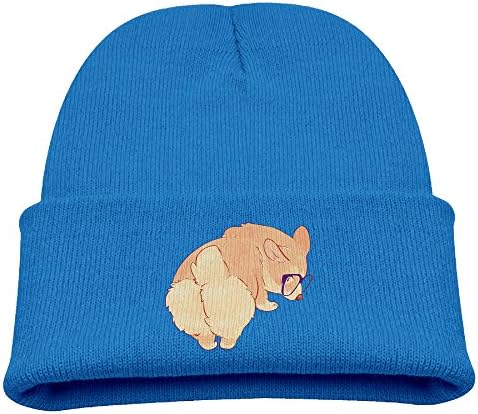 Cute Corgi Butt With Sunglass Unisex Kids Beanie Caps Black -  Blue - 
