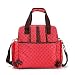 Giwox Maternity Bag 4 Ways in 1 Baby Large Nappy Changing Bags, Dot Stylish Diaper bags Large Capacity Pram Bags for Mums Dads ( Red)