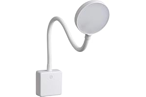 SEBSON Lampa LED do gniazdka wtykowego z możliwością ściemniania, biała, 4 W, lampa wtykowa z łabędzią szyją, elastyczna, neutralna biel, 4000 K – lampka do czytania, lampka nocna